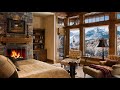 Winter Atmosphere - Crackling Fireplace Ambience - ASMR