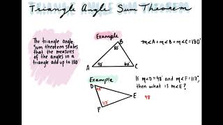 Triangle angle sum theorem Geo