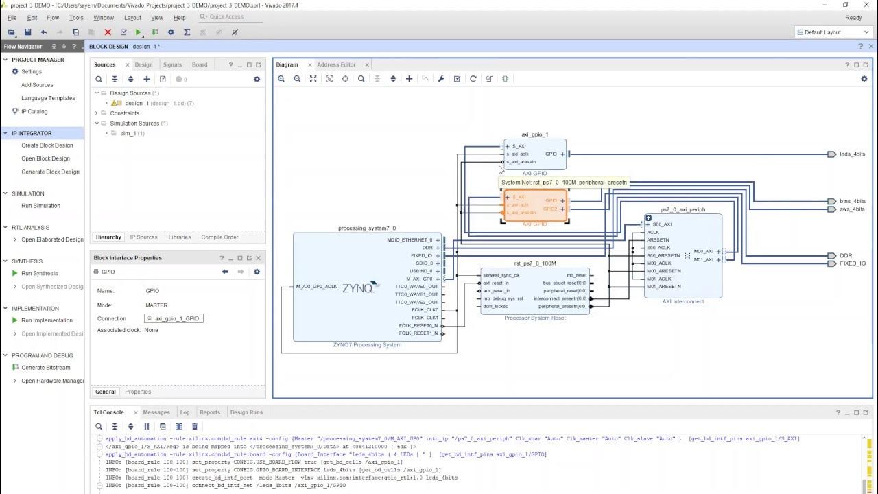 Xilinx Vivado Pmod AD1 Project [Adding a second clock domain] Zybo