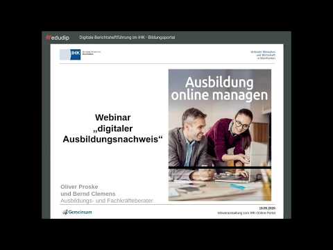 Webinar Digitaler Ausbildungsnachweis