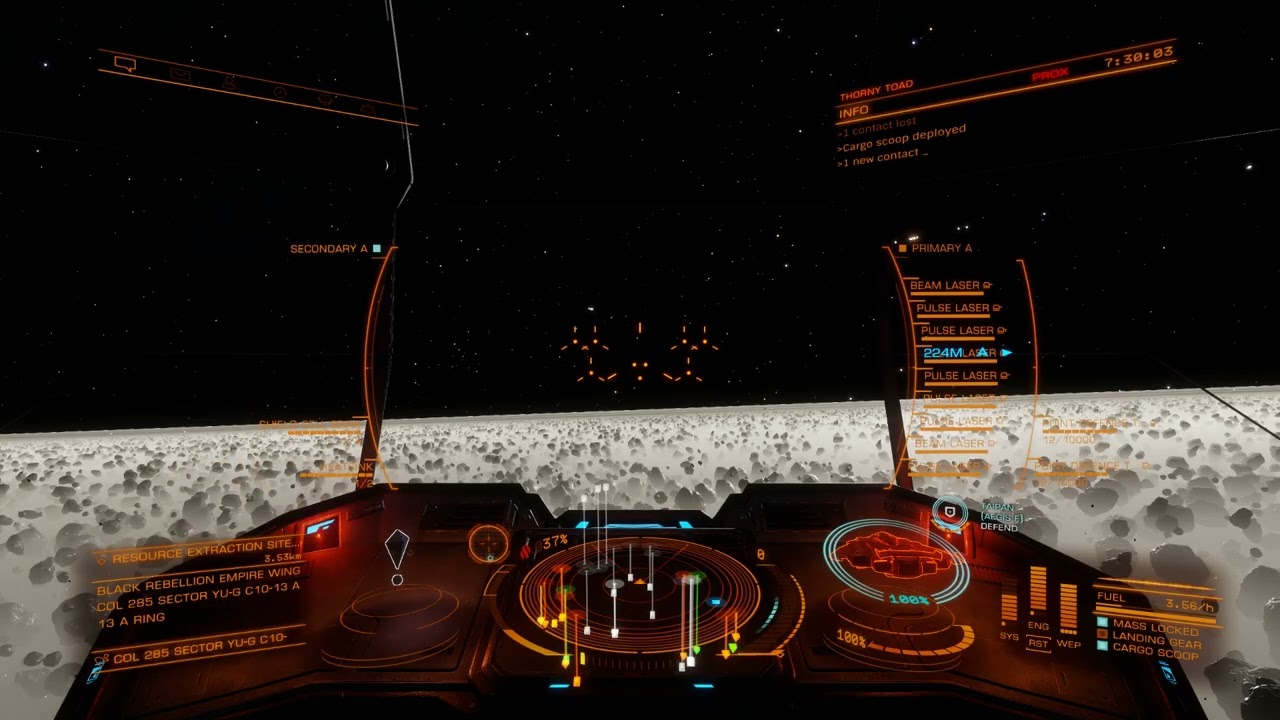 Elite Dangerous: Babysit your AFK build to farm materials and get bounties from pirates