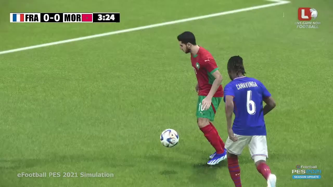 eFootball PES 2021 Gameplay | France vs Morocco | Match Simulation | PC