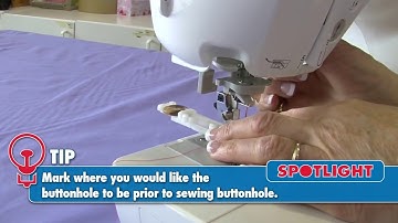One step button hole