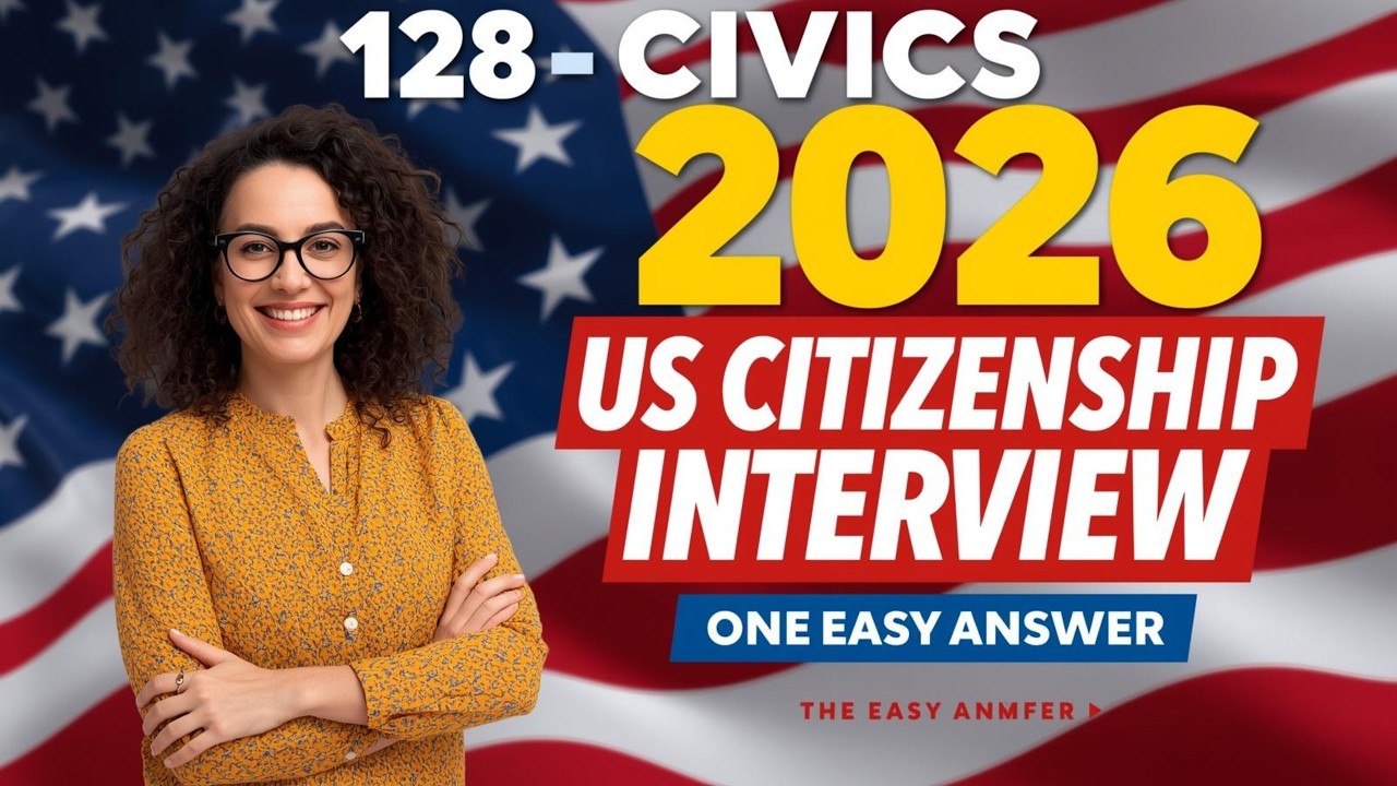 2026 Easy Answers Random 128 Civics Questions Official US Citizenship Test 2025 Version, Ciudadania