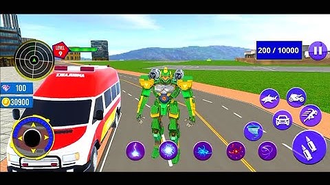 Shark Robot Car Game - Tornado Robot Bike Games 3D - Android Gameplay Part 4