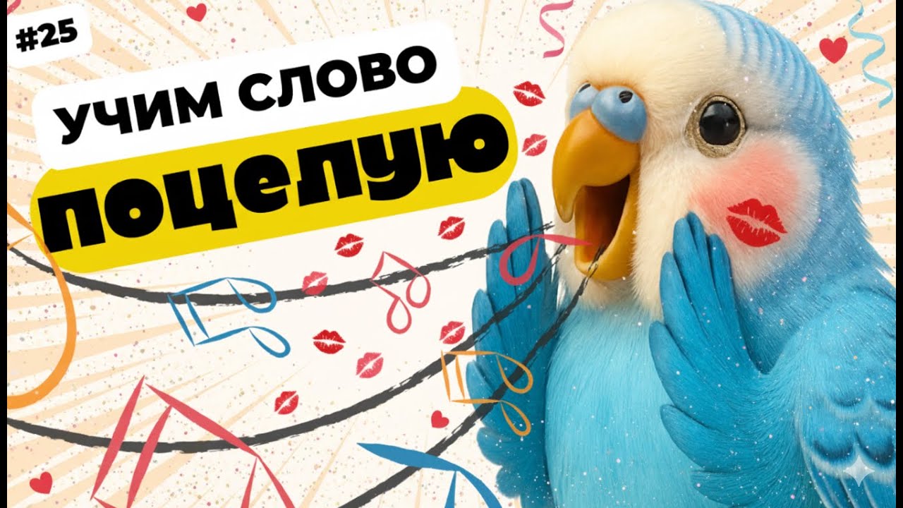 Людям не открывать! Урок для ПОПУГАЯ! Человеческое слово «ПОЦЕЛУЮ!»