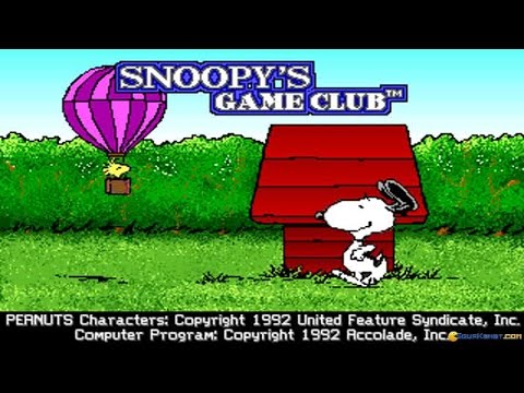 Snoopy Game Club gameplay (PC Game, 1992)
