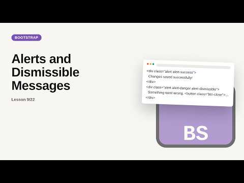 Alerts and Dismissible Messages | Bootstrap Tutorial for Beginners