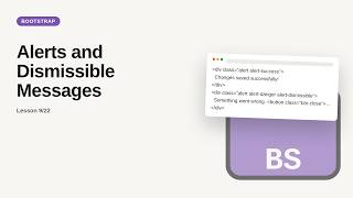 Alerts and Dismissible Messages | Bootstrap Tutorial for Beginners