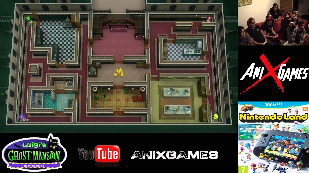 AniXGames Juega: Nintendo Land - Luigi's Ghost Mansion - YouTube