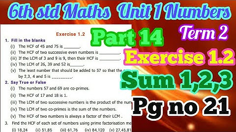 6th std Maths-Unit 1 Numbers- Exercise 1.2