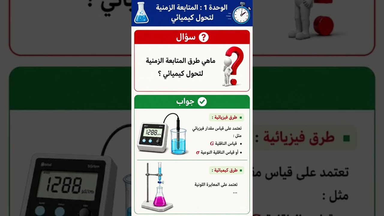 #الوحدة_1_المتابعة_الزمنية_لتحول_كيميائي#فيزياء #السنة_الثالثة_ثانوي #الأكسدة_الإرجاع #bac #3_ثانوي