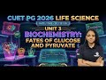 CUET PG Life Science | UNIT 3 - BIOCHEMISTRY | Fates of glucose and pyruvate | Gargi Jauhari