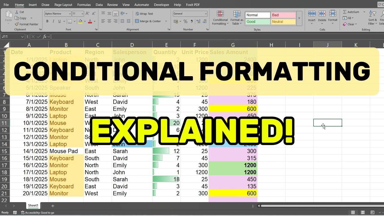 Excel Conditional Formatting Full Tutorial (Beginner to Advanced ...