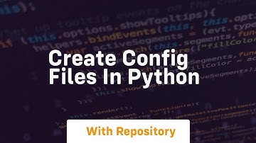 Create config files in python