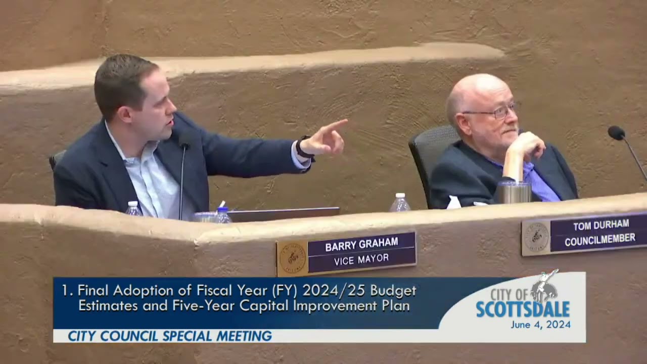 Scottsdale City Council Jun 4 2024 | Barry Graham vs Mayor Ortega on Budget and Cost Overruns