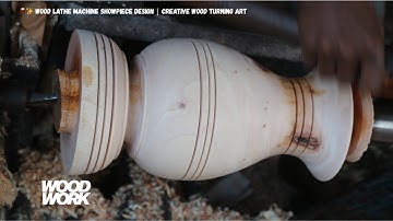 🪵✨ Wood Lathe Machine Showpiece Design | Creative Wood Turning Art
