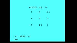 Typed in Game from the Book:- Dynamic games for the TI99/4A (Magic Square)