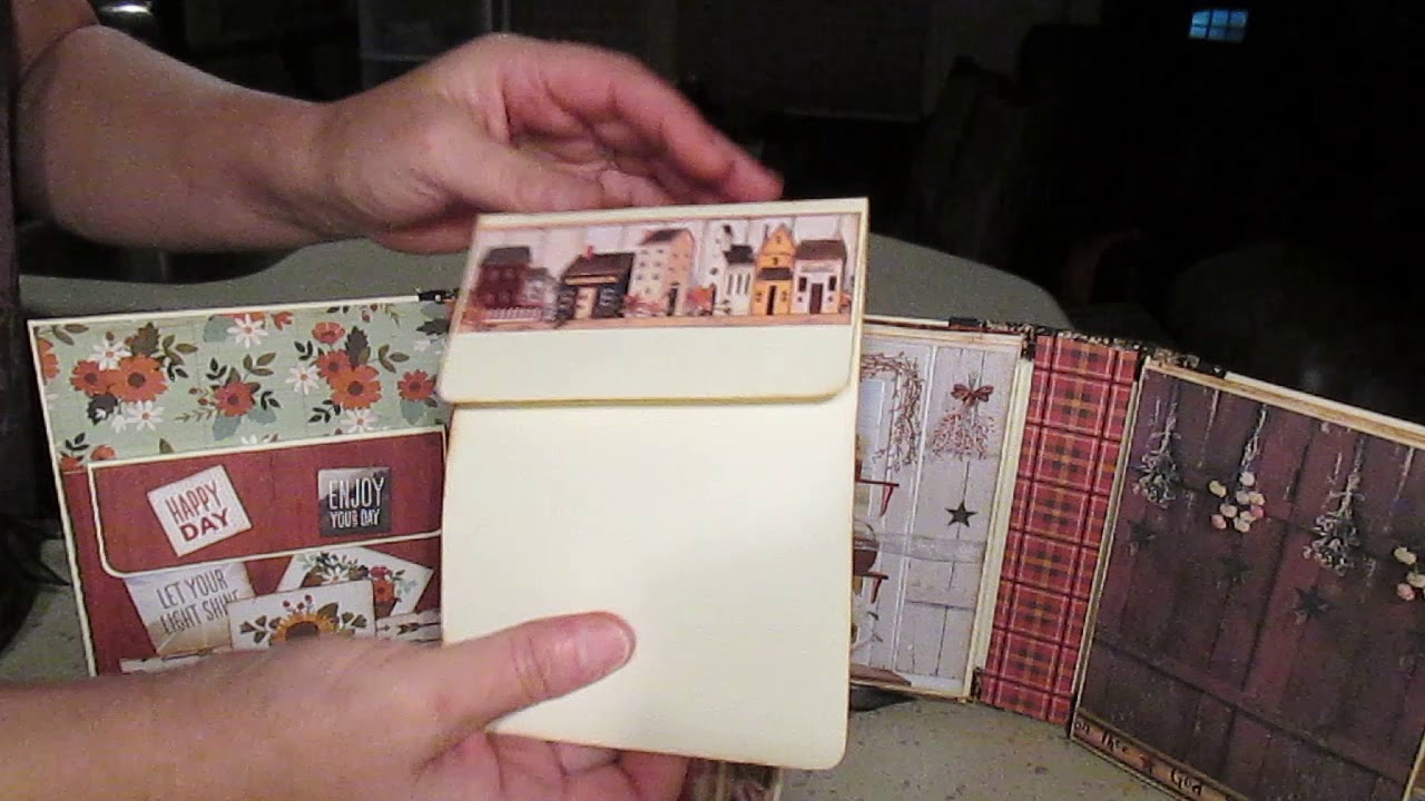 Scrapbooking mini flip album Warm and Cozy by Jen Hatfield (fall theme) scrapbooking tiendas