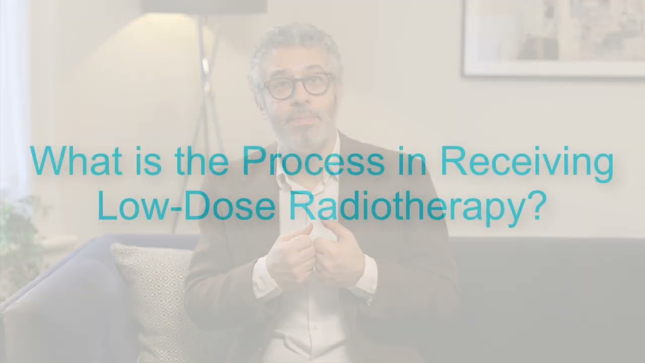 What is the process of low-dose radiotherapy for osteoarthritis, tendinopathy and bursitis?