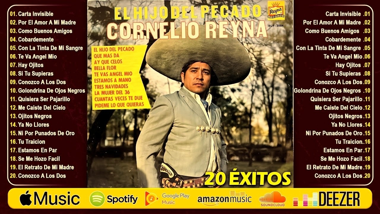 LAS 30 MEJORES CANCIONES DE CORNELIO REYNA - CORNELIO REYNA RANCHERAS MIX EXITOS SOLO ADOLORIDOS