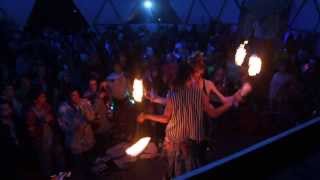 Couples Fire Spinning during Somatoast at Art Outside 2013