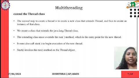 Suchithra C ,Assistant professor,  AI&DS| Lecture  video | SNS  Institution