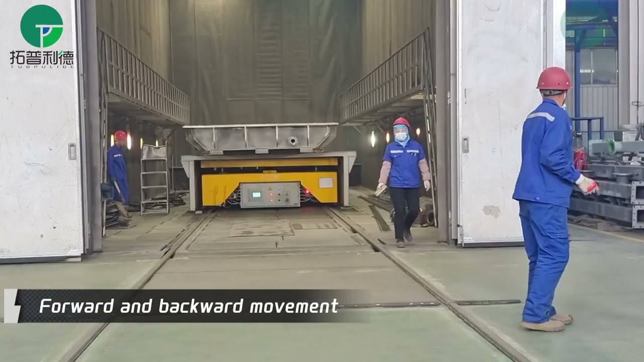 35T Heavy Duty Rail Transfer Flat Cart,Battery Powered Rail Transport Trolley