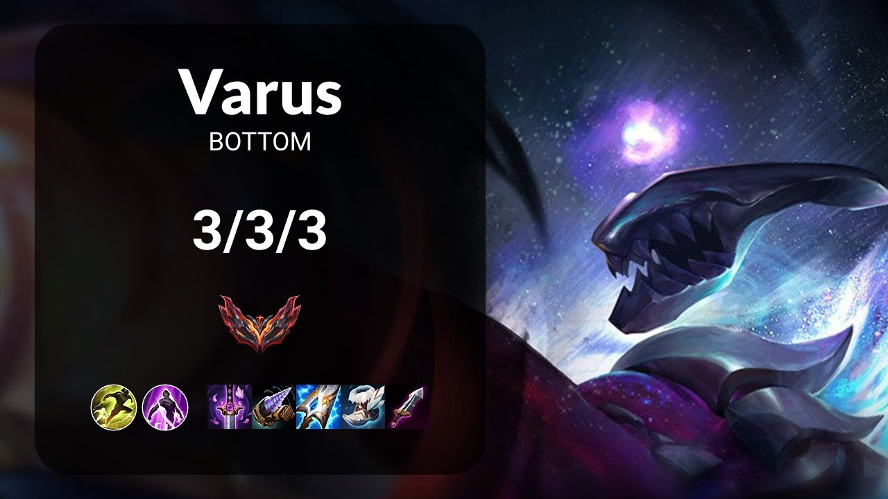 Varus vs Jhin BOTTOM - KR GRANDMASTER Patch 15.9