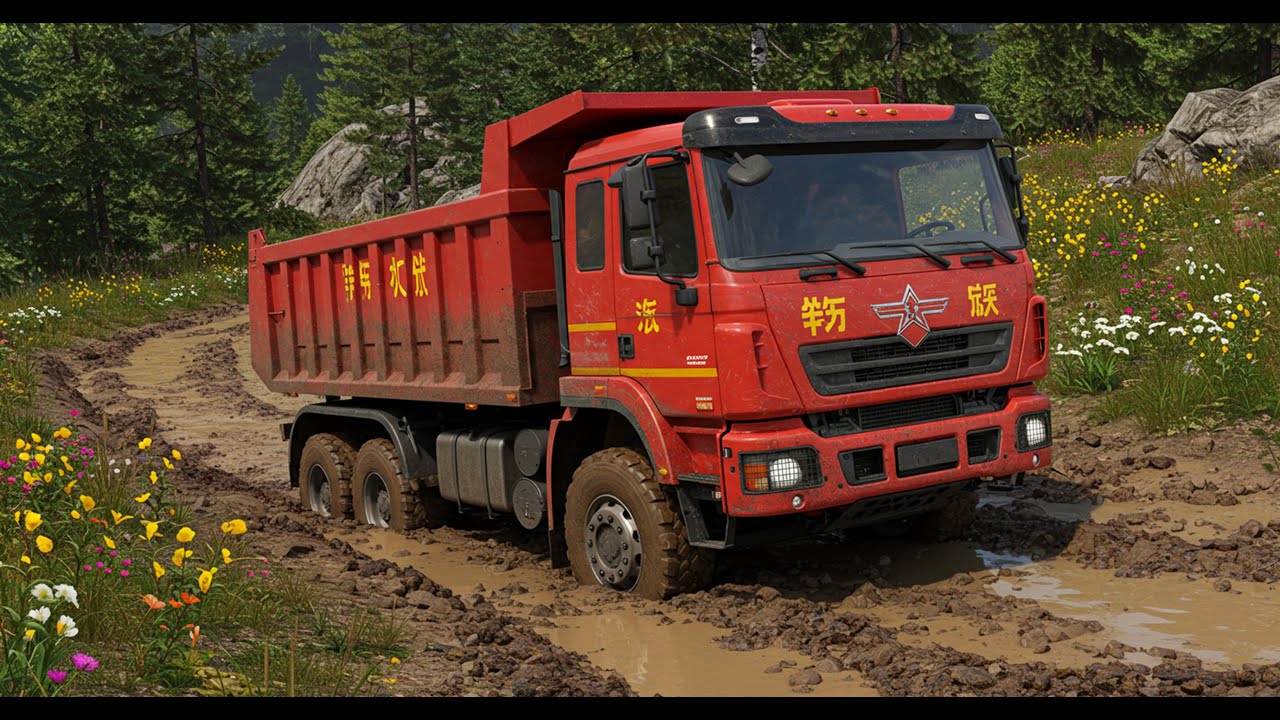 Spintires: MudRunner - HOWO DUMP TRUCK Driving Uphill 2025