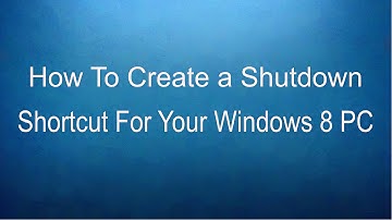 How To Create a Shutdown Shortcut Button For Windows PC