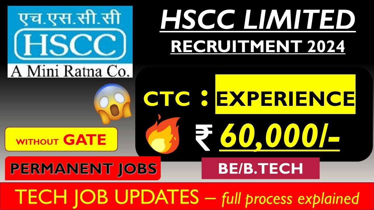 HSCC Limited Recruitment 2024 Without Gate Salary 60k Latest hscc-limited-recruitment-2024-without-gate-salary-60k-latest