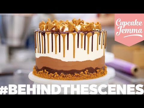 Behind the Scenes at CampD  EPIC S39MORES CAKE  Cupcake Jemma