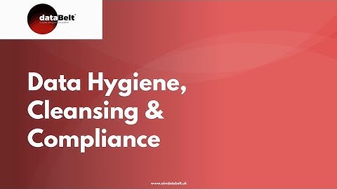 dataBelt® - Data Hygiene, Cleansing & Compliance