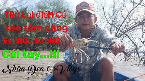 Câu tôm sông cái,2 dượng cháu đụng tôm càng khủng,kéo sướng sướng cái tay[]Nhân đen 63Vlogs[]