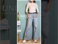 【50代のユニクロコーデ】UNIQLOソフトリブクルーネックT×ドレープフレアジーンズ　#fashion #40代コーデ #ファッション #50代ファッション #ユニクロ