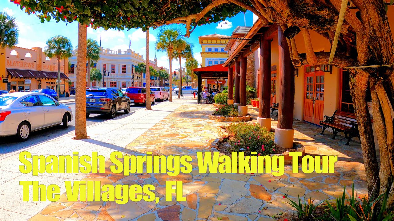 Spanish Springs Walking Tour at The Villages FL【4K】 YouTube