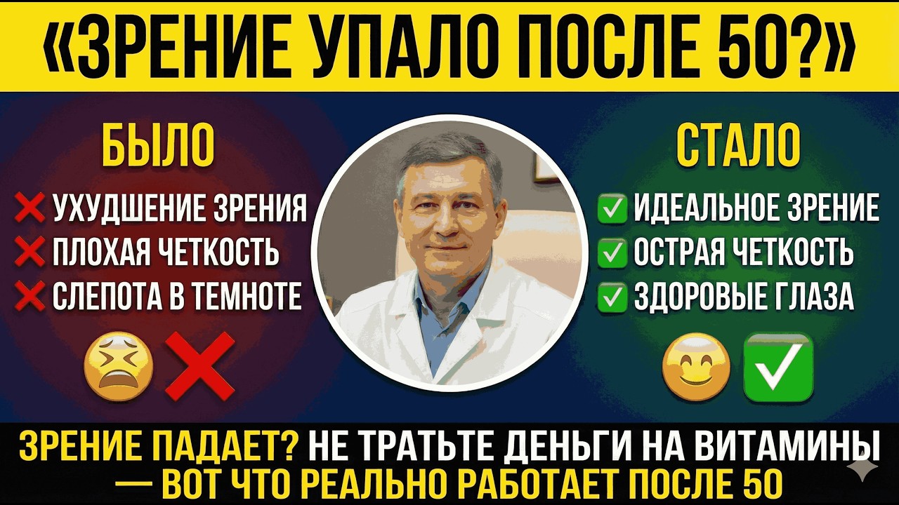 Зрение падает? Не тратьте деньги на витамины — вот что реально работает после 50