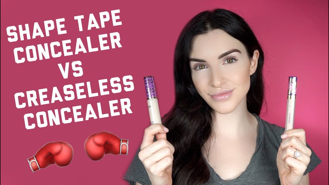 Shape Tape VS Creaseless Concealer tarte vlogs YouTube