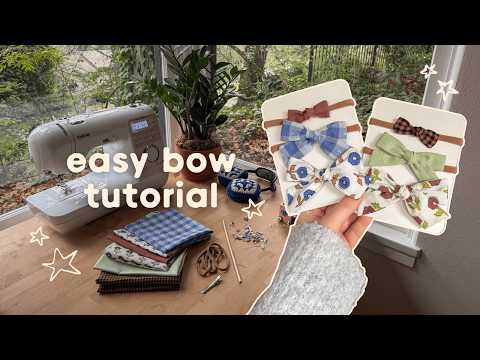 how to make baby bow headbands & clips !! beginner sewing tutorial thumbnail