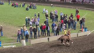 2021 Pendleton Roundup championship Indian relay race.