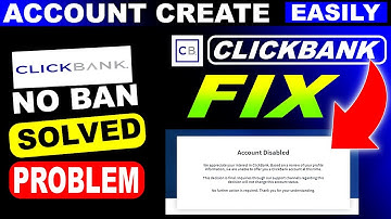 Clickbank Disabled Account || Problem solved in Hindi || Clickbank Account Create 2022