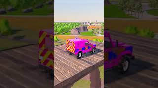 TRANSPORTING POLICE CARS, AMBULANCE, FIRE TRUCK, COLORFUL CARS#6 - FARMING SIMULATOR 22 #shorts