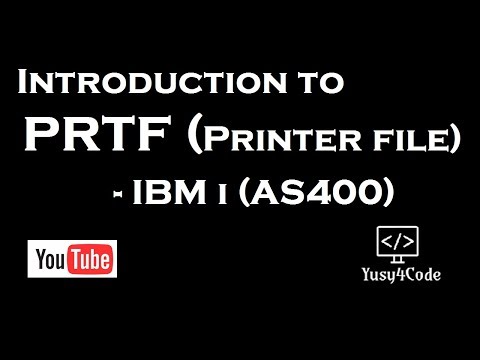 Introduction to Printer file (PRTF) in IBM i (AS400)