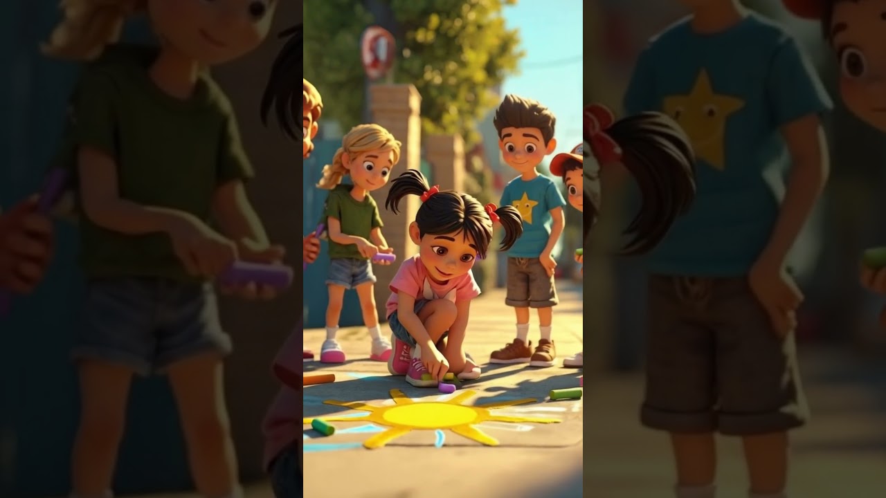 The Chalk Drawing | A Heartwarming 3D Short Film About Friendship and Imagination