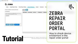 How to Check Device Entitlement in the Repair Order Portal | Zebra