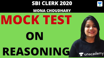 Mock Test On Reasoning For SBI CLERK 2020 by Mona Choudhary
