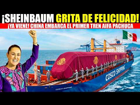 ASI ENVIA CHINA UN GIGANTESCO BUQUE A MEXICO,ABORDO VIENE EL TREN QUE RECORRERA MEXICO-PACHUCA