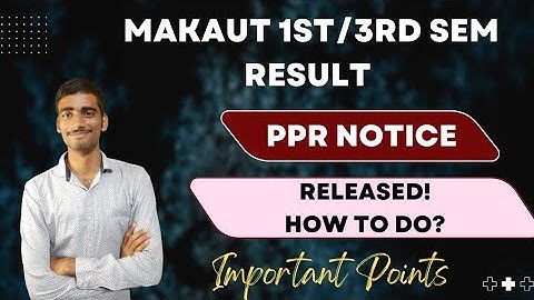 MAKAUT Paper Review Form(PPR)  Out |How to apply?| Cost of each paper #makaut