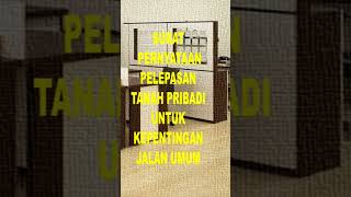 Surat Pernyataan Pelepasan tanah milik pribadi untuk jalan umum #shorts